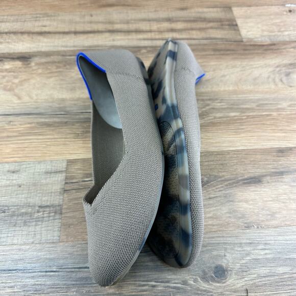 ROTHY'S The Flat Round Toe Flax Birdseye  Brown Comfort Ballet Flats lik… - Picture 7 of 9